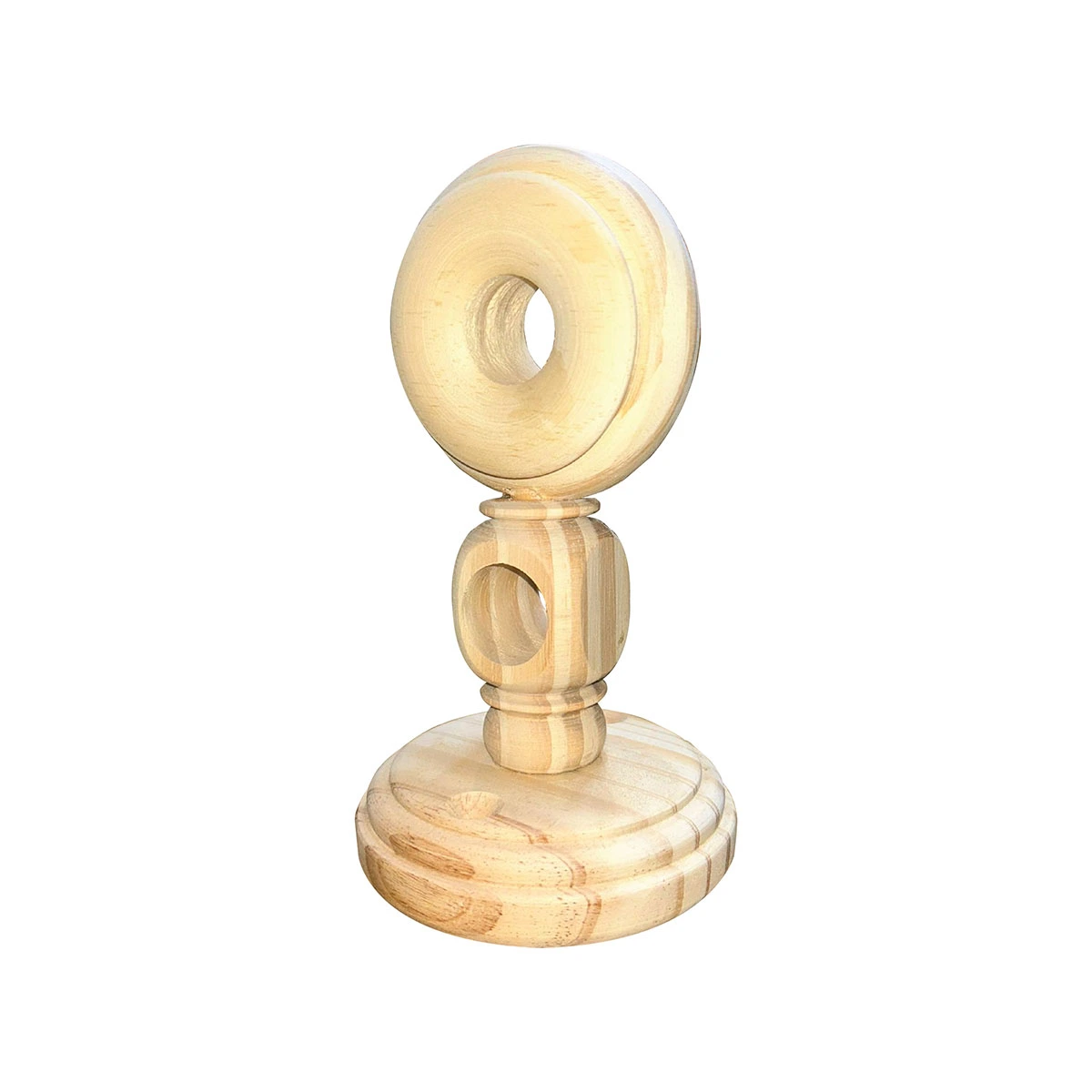 Soporte Torneado Doble de Pino