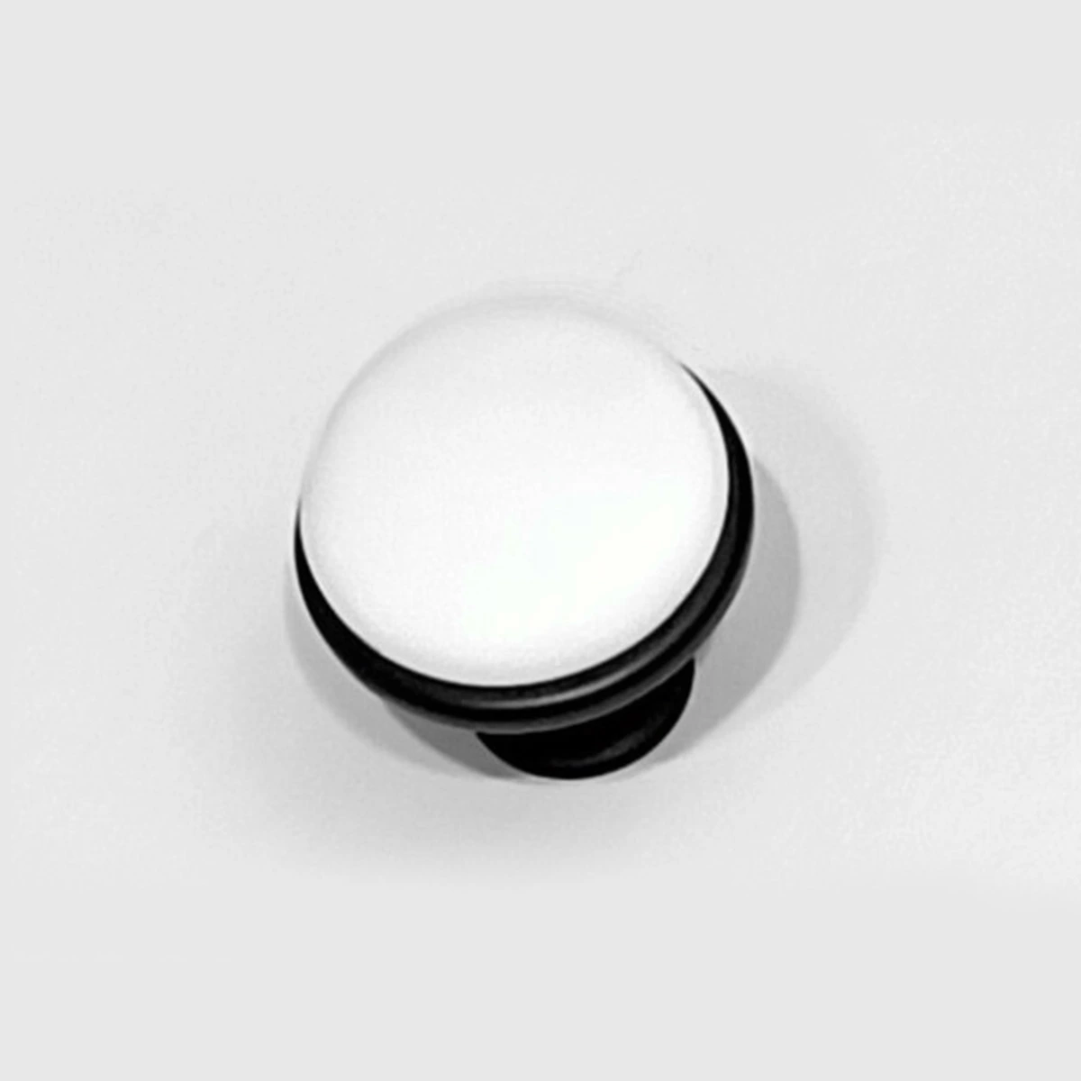 Botón Porcelana Blanco y Negro