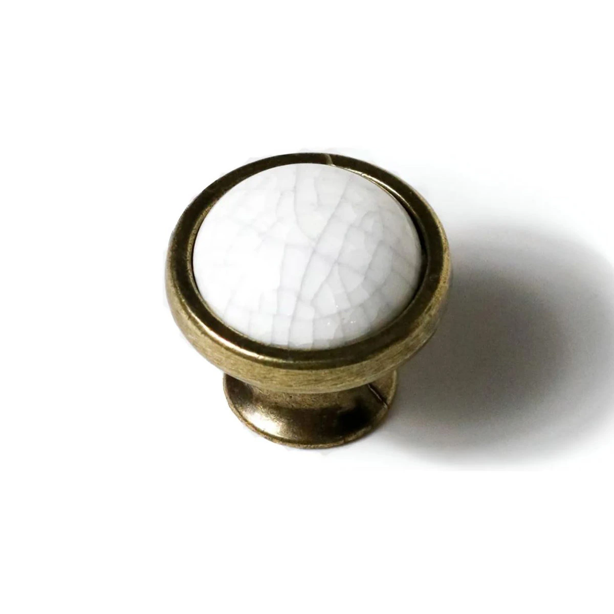 Botón Porcelana Craquelada y Dorado