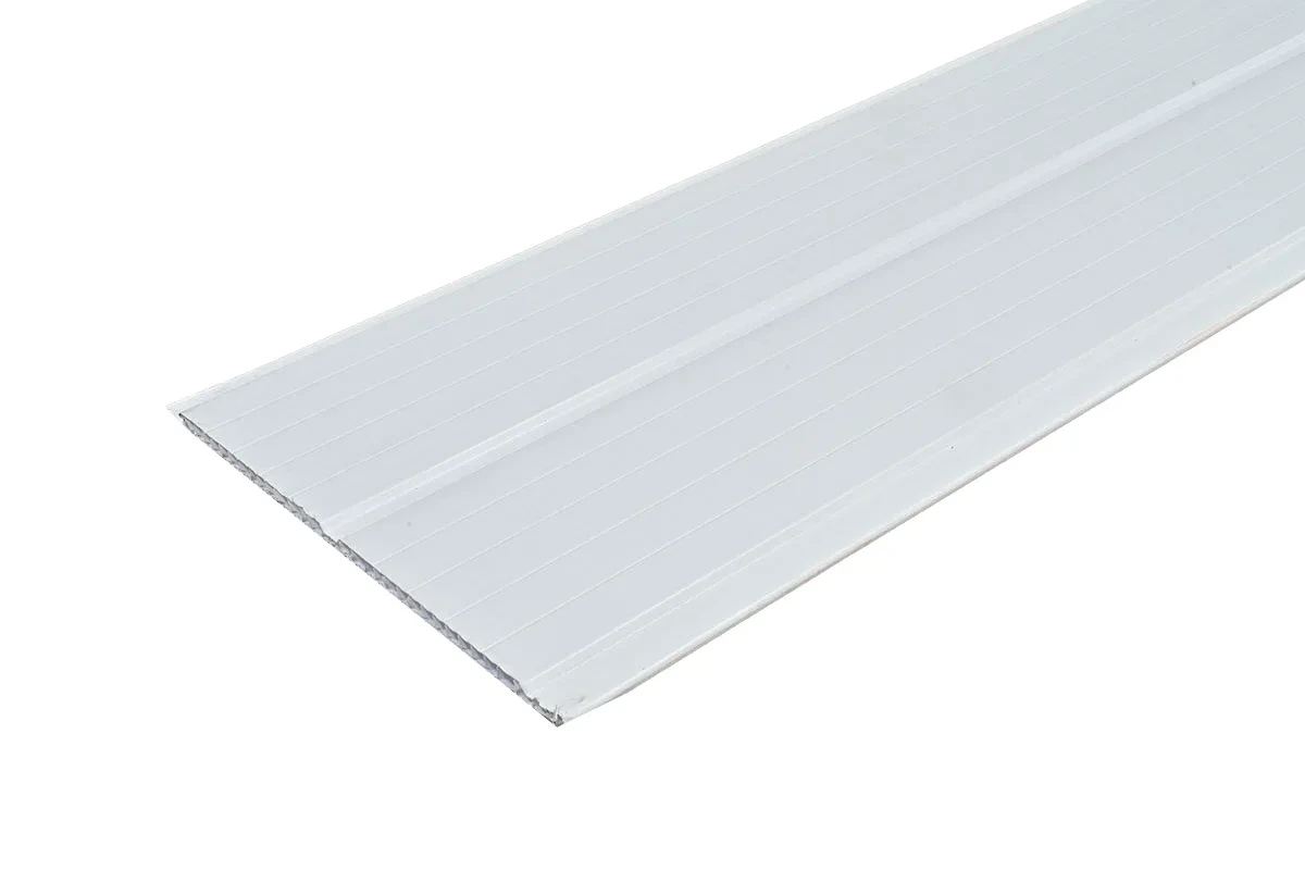 TABLILLA PVC 7MM. x 0.20m x 4m BLANCO CON RANURA