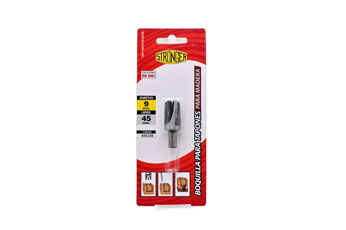BOQUILLA STRONGER PARA TAPONES PARA MADERA DE 9MM. LARGO 45MM.