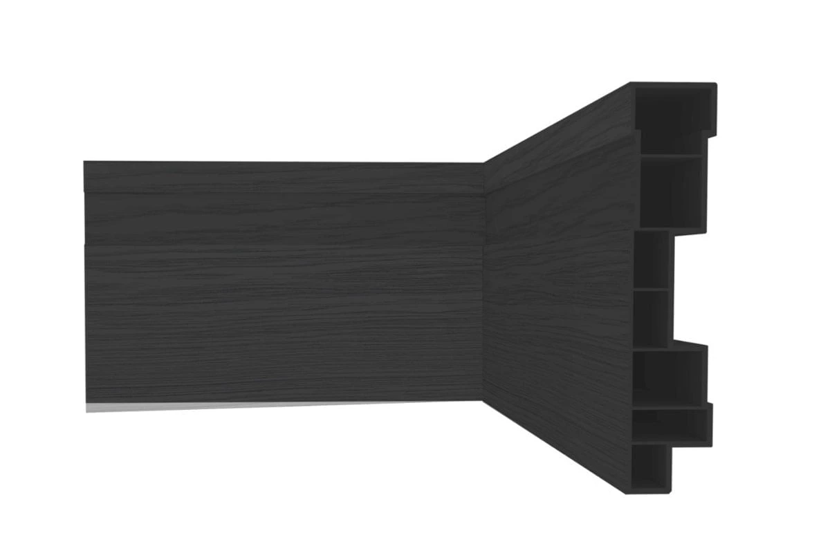 ZOCALO PVC NEGRO 7cm x 2.40m