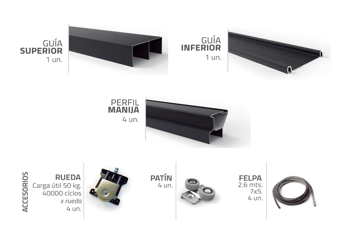 KIT SMART NEGRO DE 2 mts