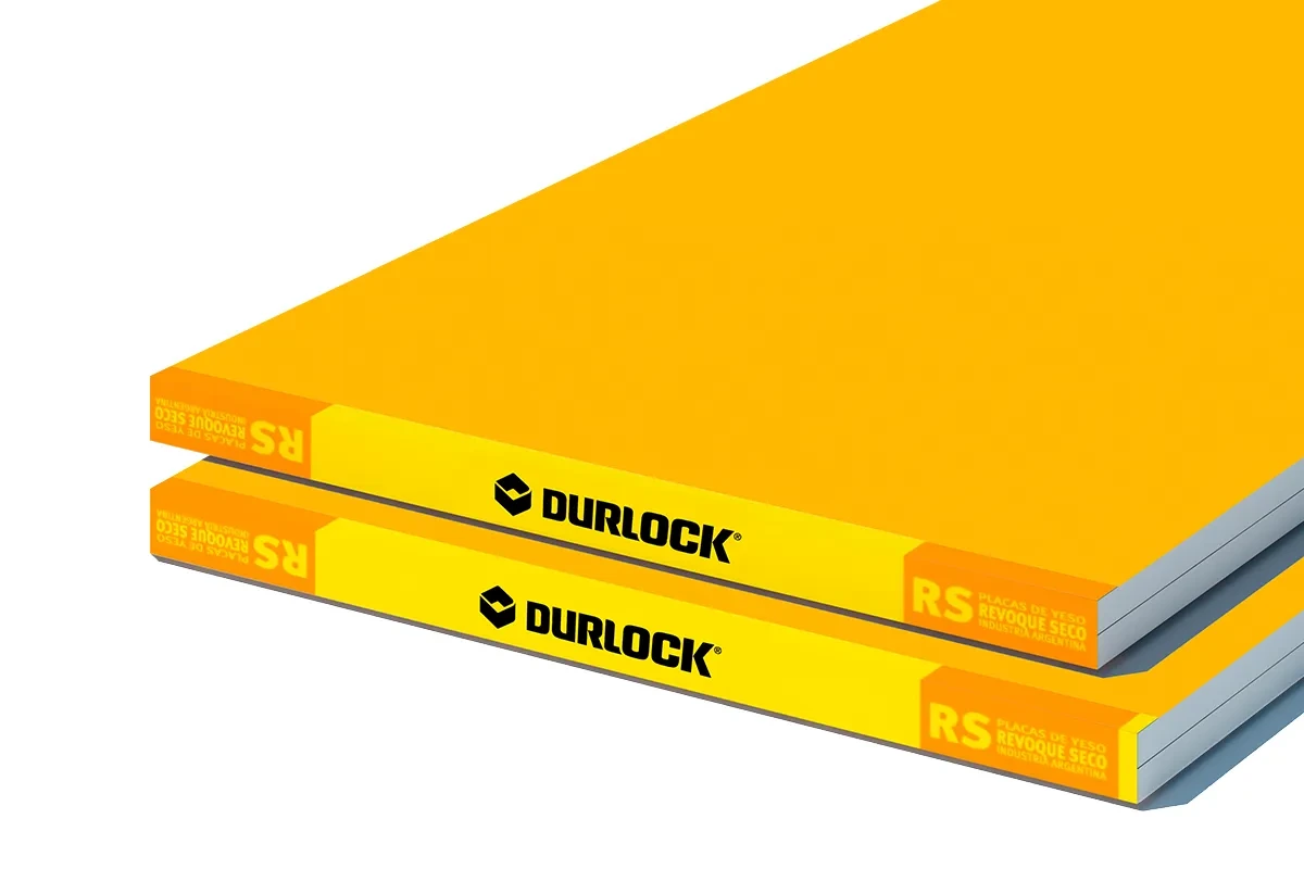 PLACA YESO DURLOCK REVOQUE SECO 12.5mm 1.20×2.40