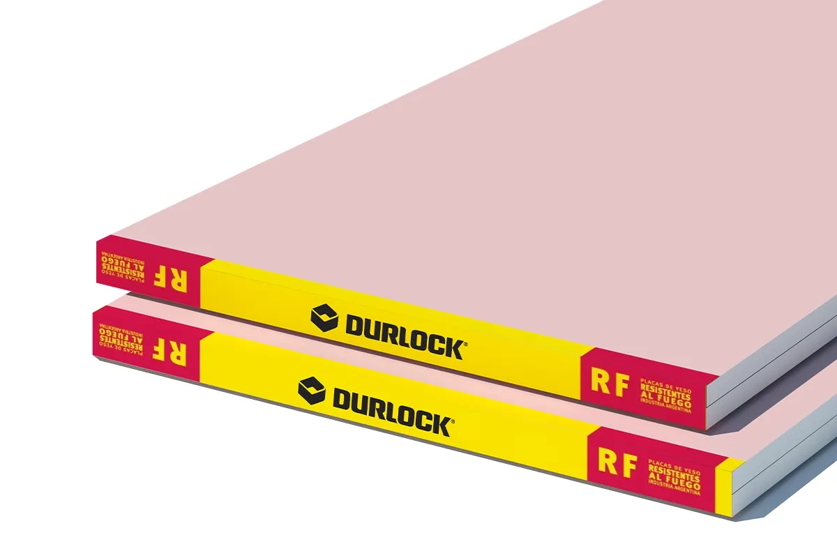 Placa RESISTENTE AL FUEGO Durlock 12,5mm 1.20×2.40 mts.