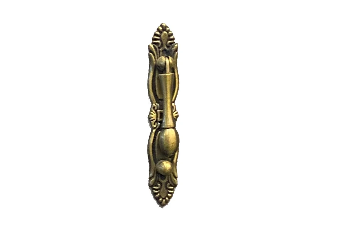 TIRADOR CON PLACA CIEGO BRONCE ANTIGUO