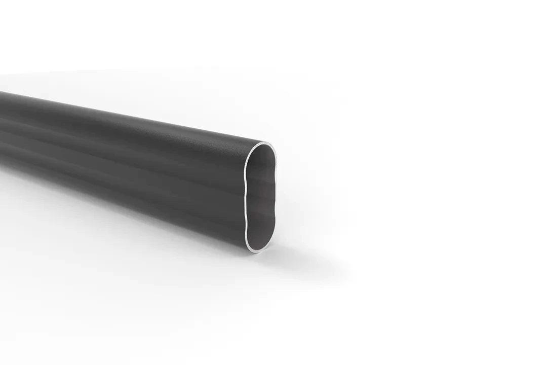 PERFIL TUBULAR OVAL NEGRO PARA PLACARD x 3m