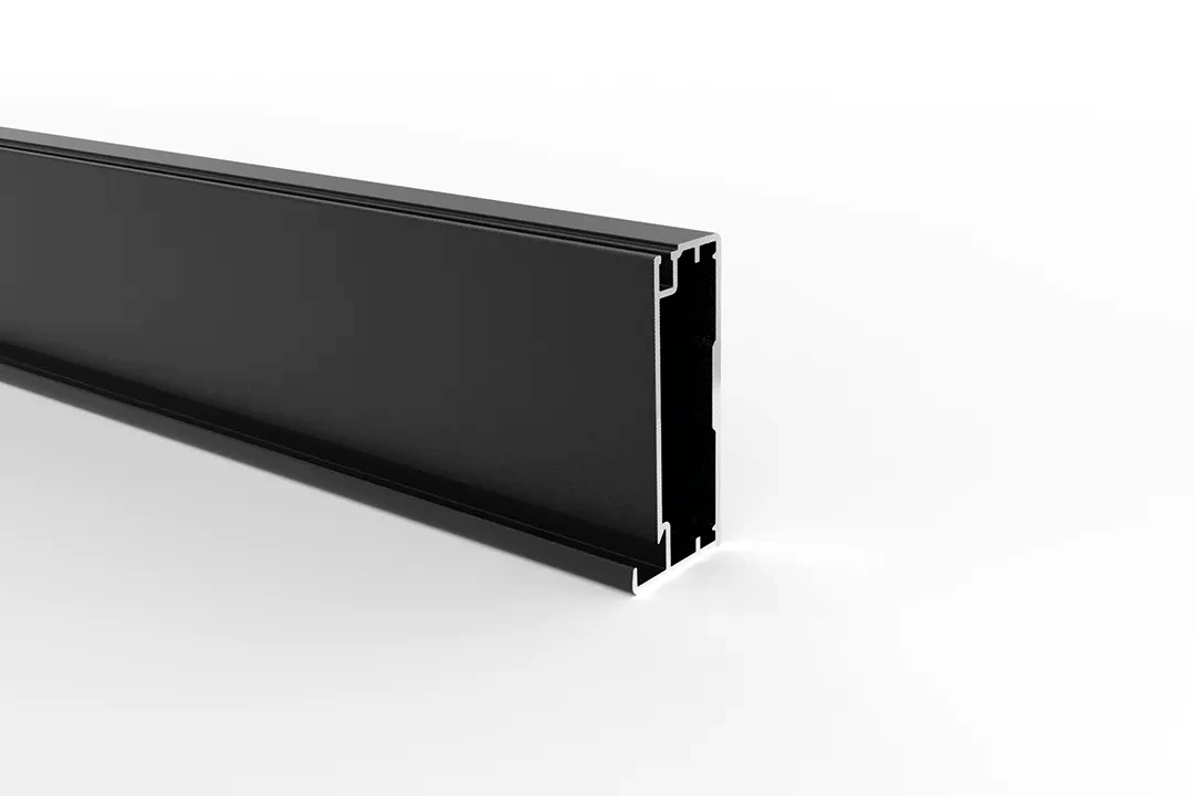 PERFIL PARA PUERTAS 20x45mm 3m SIERRA NEGRO CON BURLETES