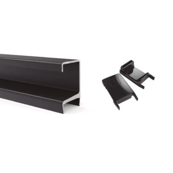 Perfil Manija C Negro de Aplicar 18mm x 3m (PR241N)