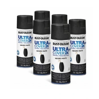 Aerosol u.cover 2x negro mate 340gr CAJA CERRADA X6