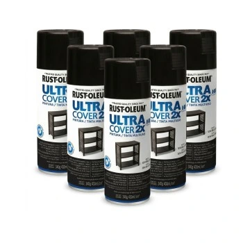 Aerosol U.covr 2X Negro Semi Brillante 340gr CAJA CERRADA X6