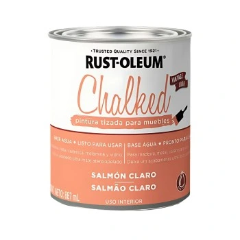 Pintura para muebles de madera Rust oleum Tizado Salmon Claro 0.887l