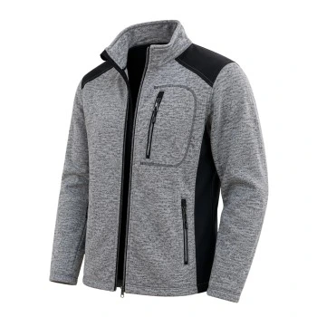 Campera polar gris y negra talle XXL