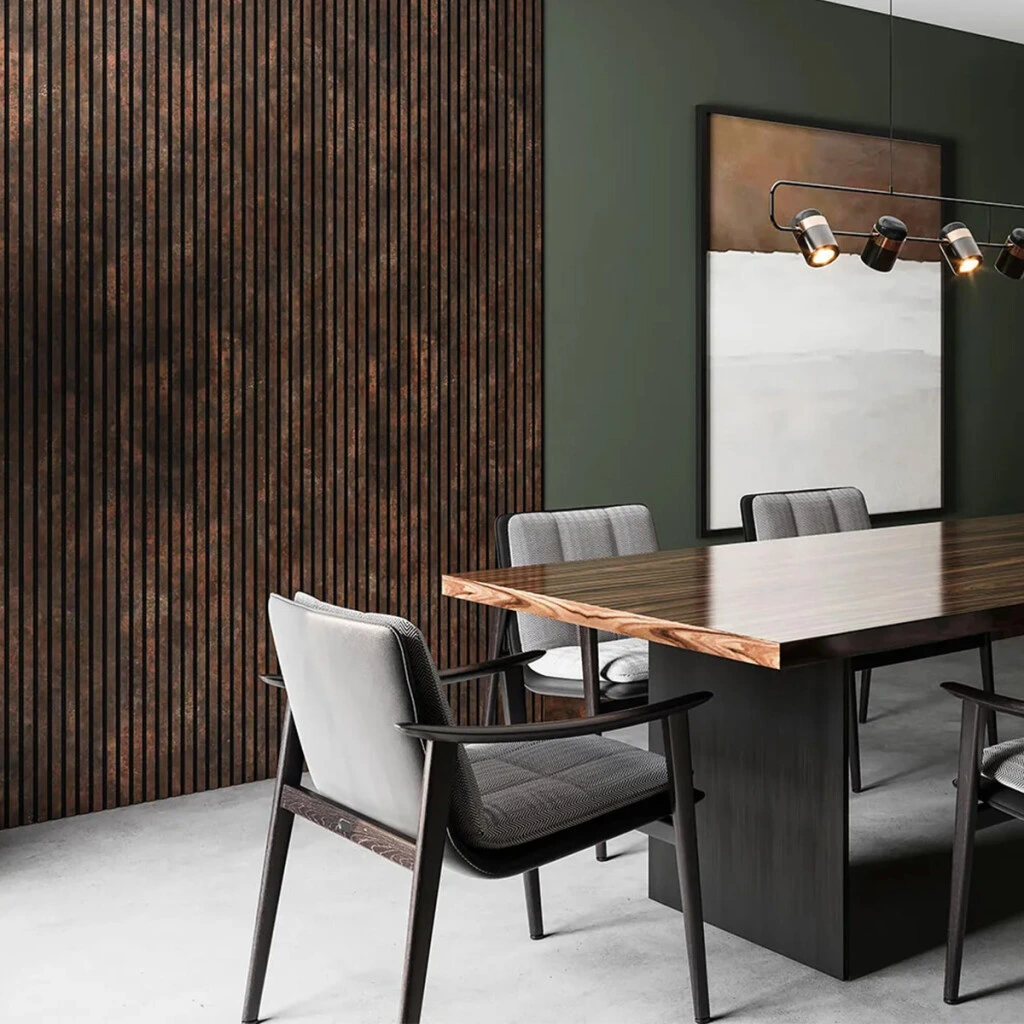 Revestimiento Autoadhesivo Ranurado Linea Urban Corten Oxido