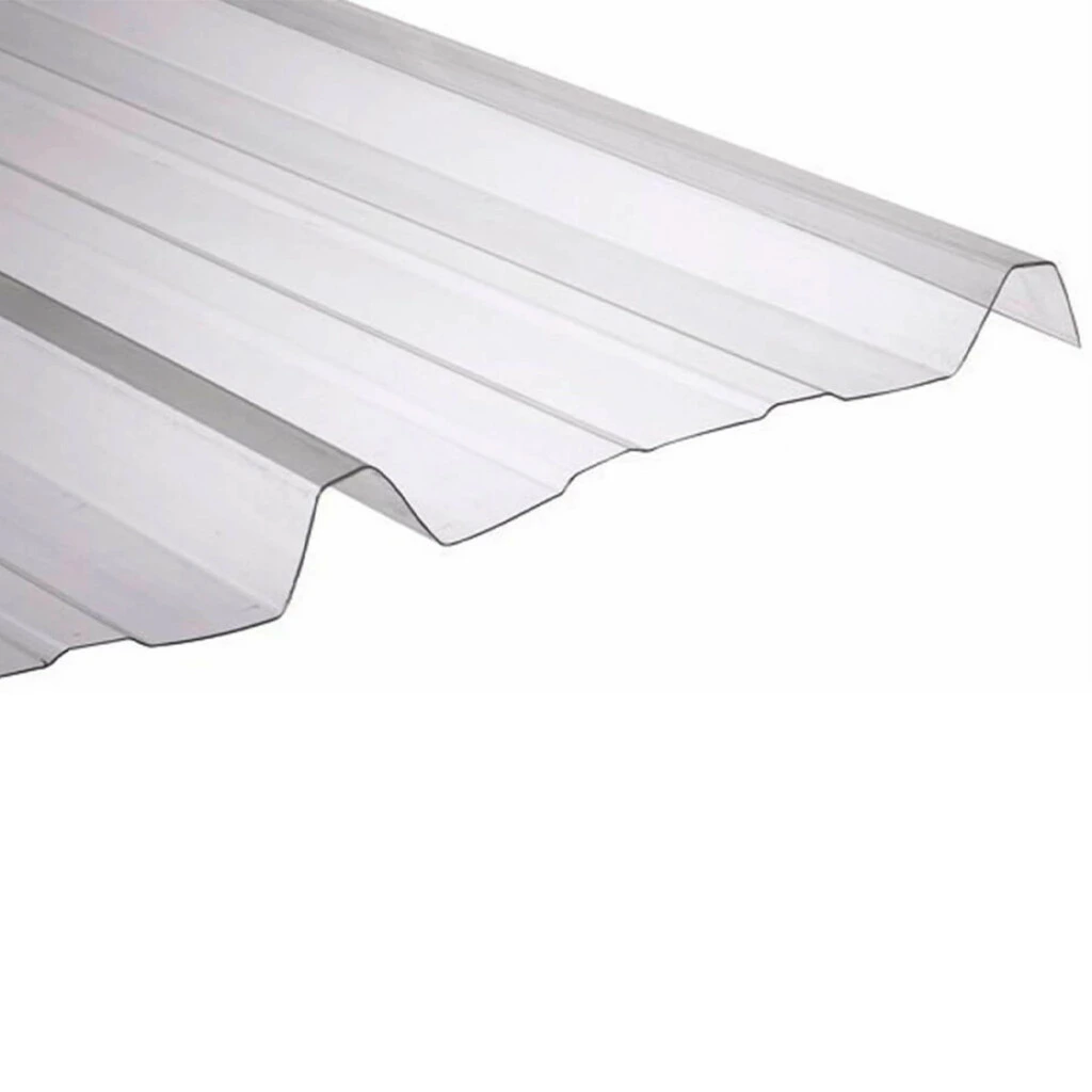 Chapa De Policarbonato Transparente Trapezoidal 2.4mts