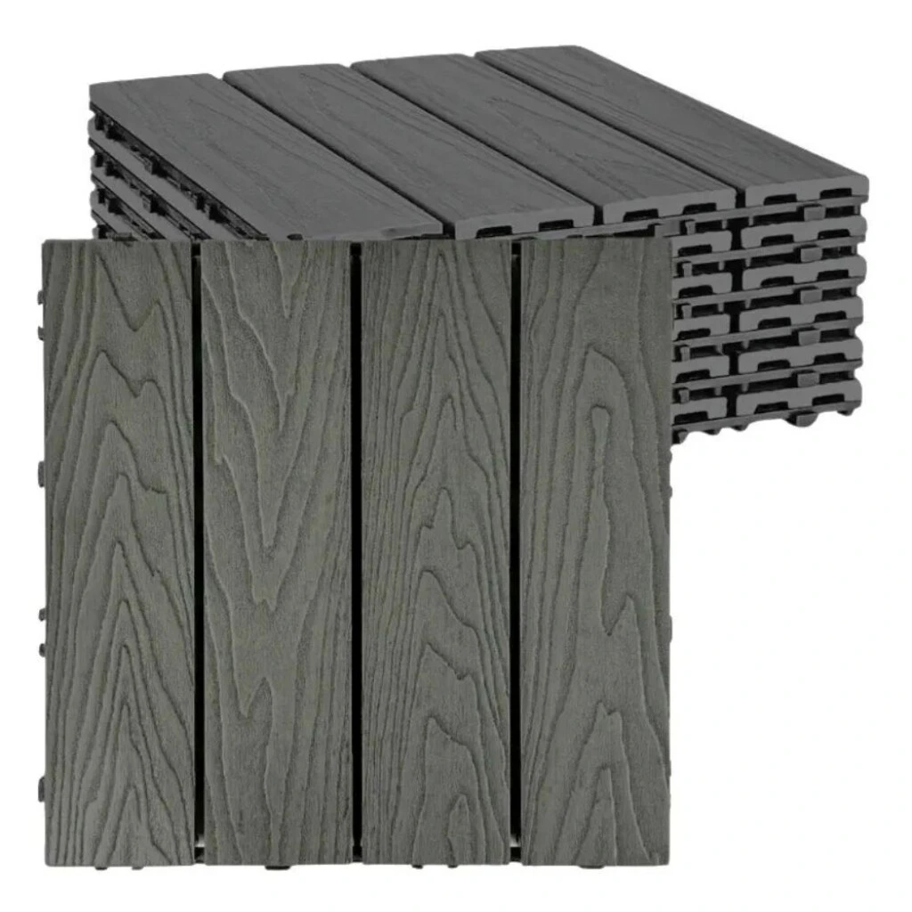 Deck Simil Madera Para Exterior en WPC Silver Grey Maderado