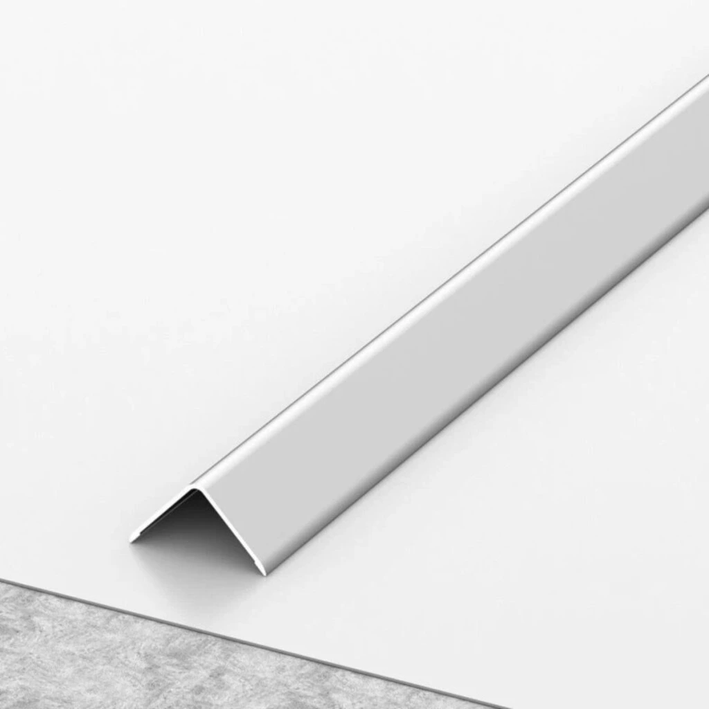 Tapacanto De Aluminio Cromo Mate 20x20 Mm.