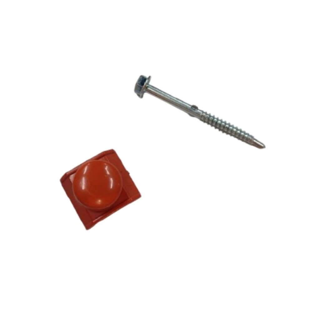 Tornillo con Tapa para Chapa Trapezoidal Terracota(unidad)
