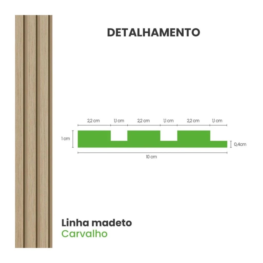 Revestimiento Autoadhesivo Ranurado Linea Urban Carvalho