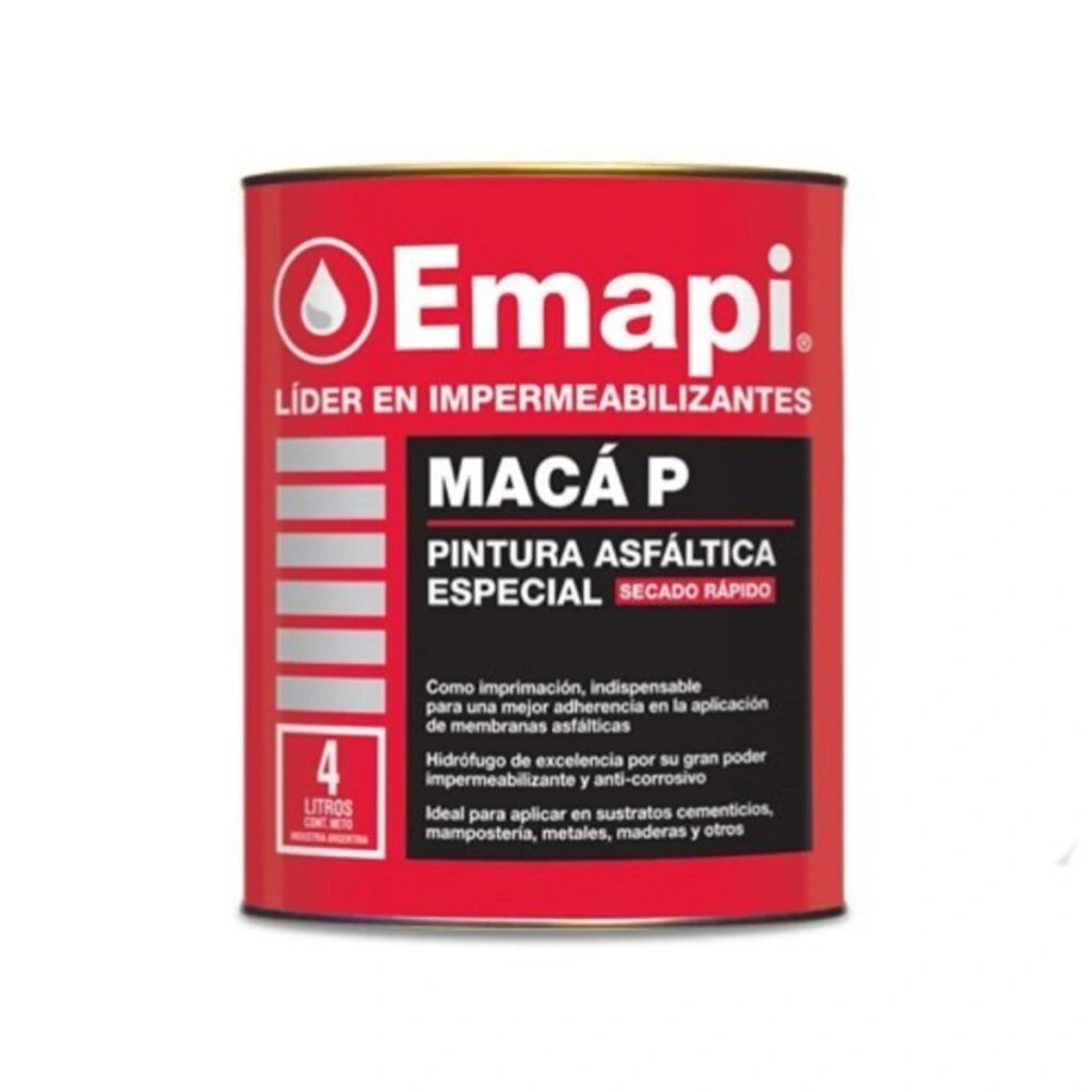Impermeabilizante Asfáltico Maca P en base Solvente 18Lts Emapi