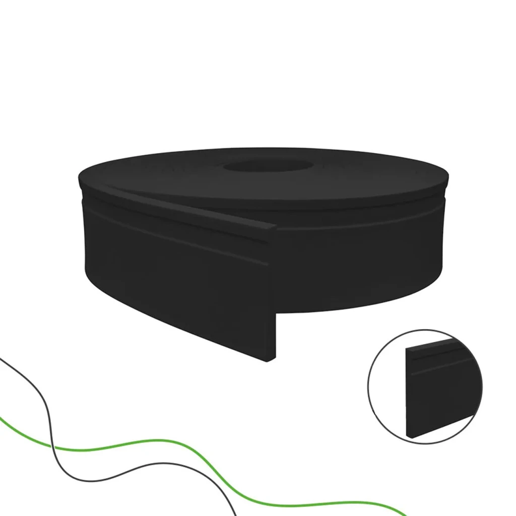 Zocalo Autoadhesivo con Buña RP16 7cm X 10mts Negro