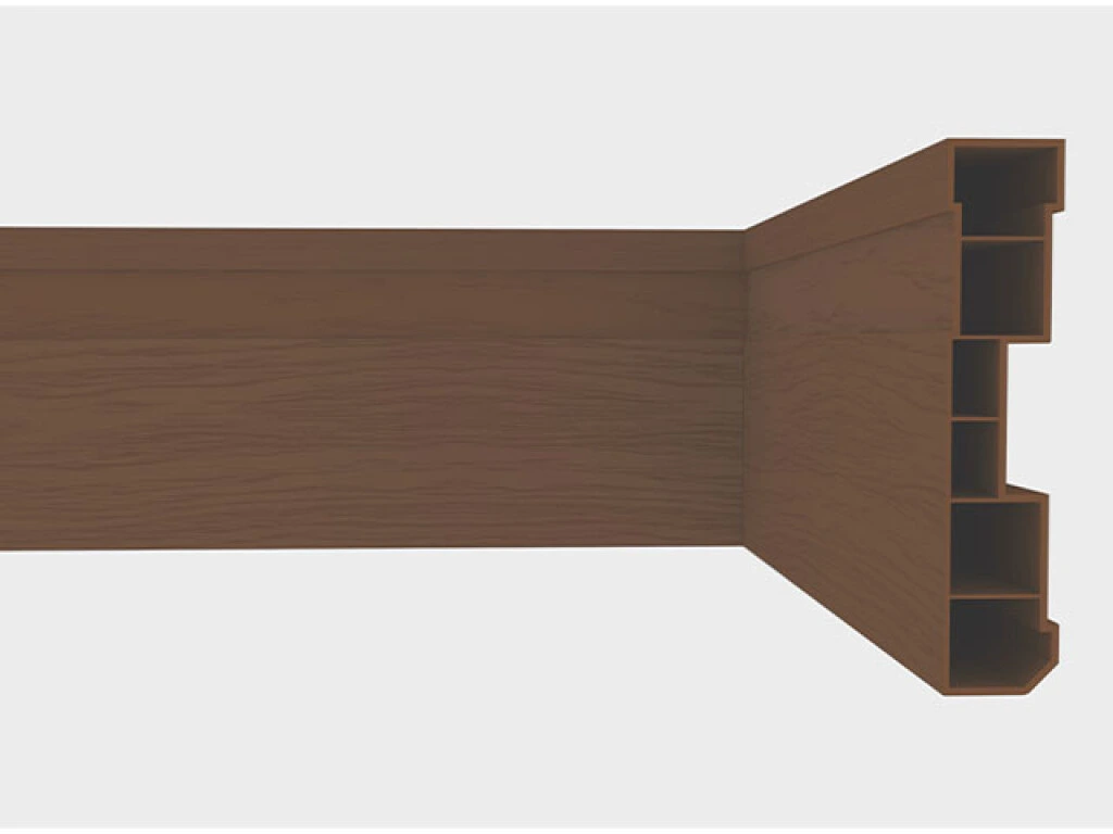 Zocalo de PVC 15mm X 70mm X 2,40 Mts Marron