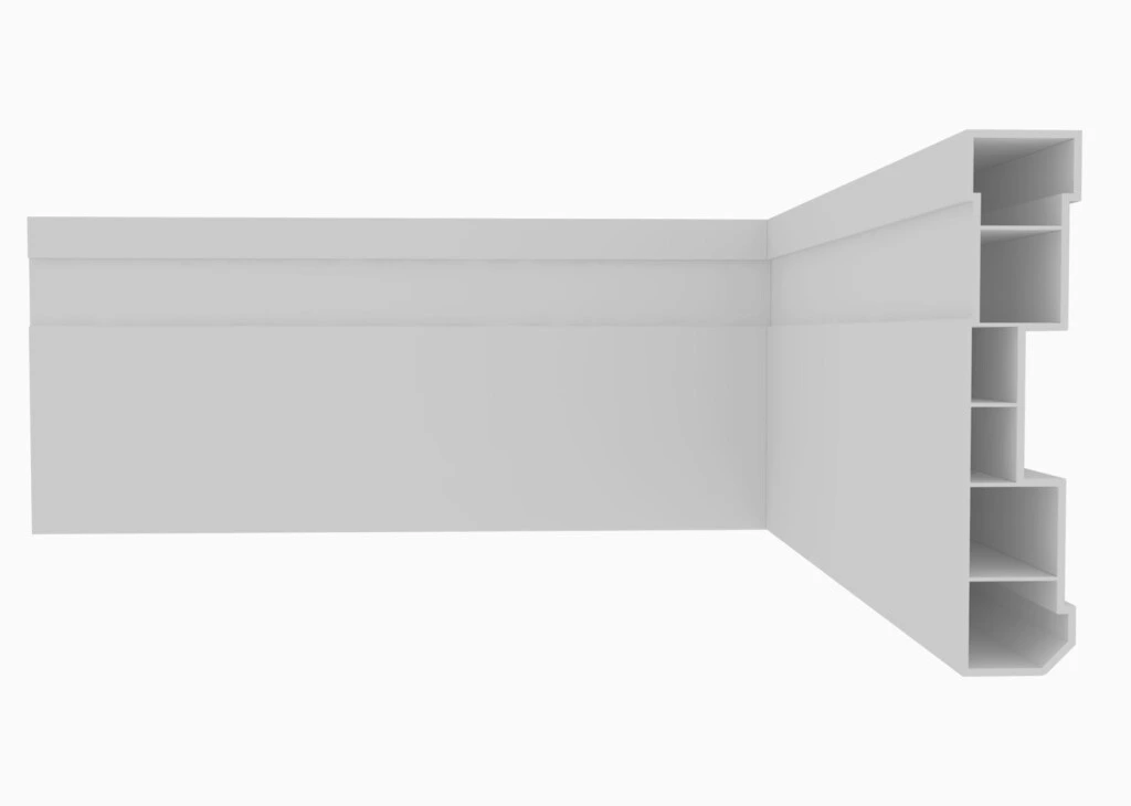 Zocalo de PVC 15mm X 70mm X 2,40 Mts Blanco
