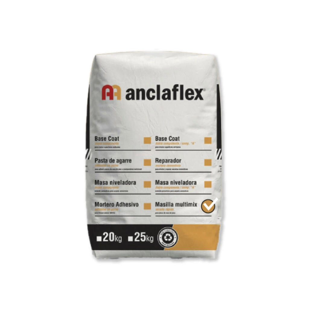 Masilla de Secado Rapido 45min 20kg Anclaflex