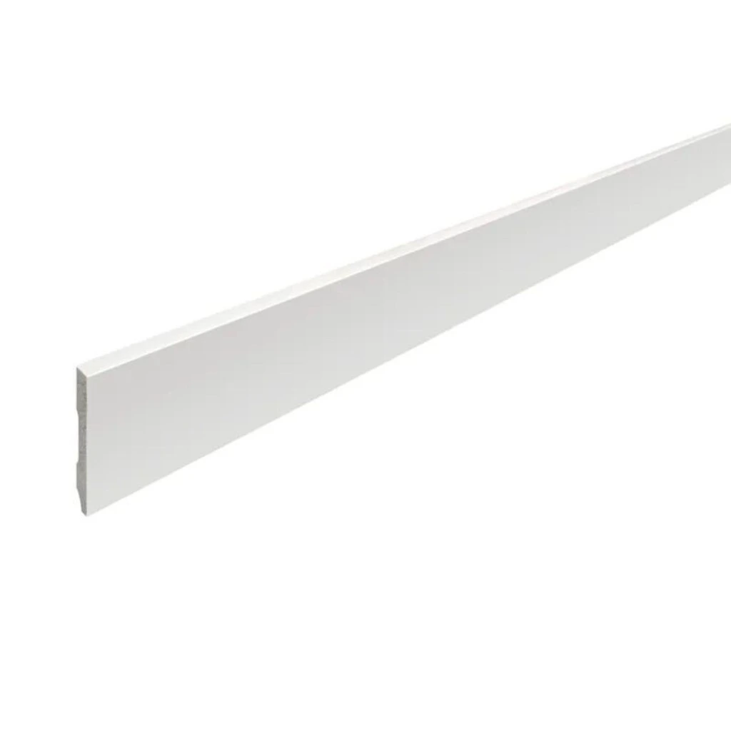Zocalo De Eps Color Blanco Liso 2.4mts x 15 mm x 100 mm