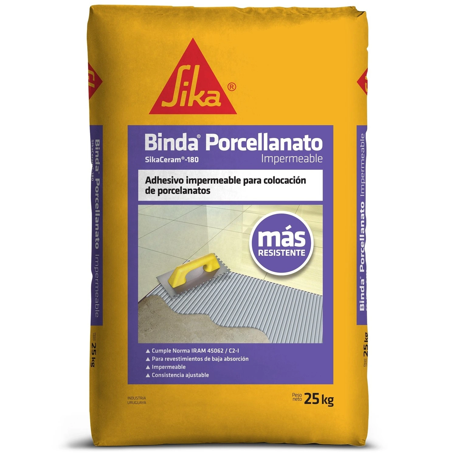 Adhesivo Para Porcelanatos Sika Binda Porcellanato – 25Kg
