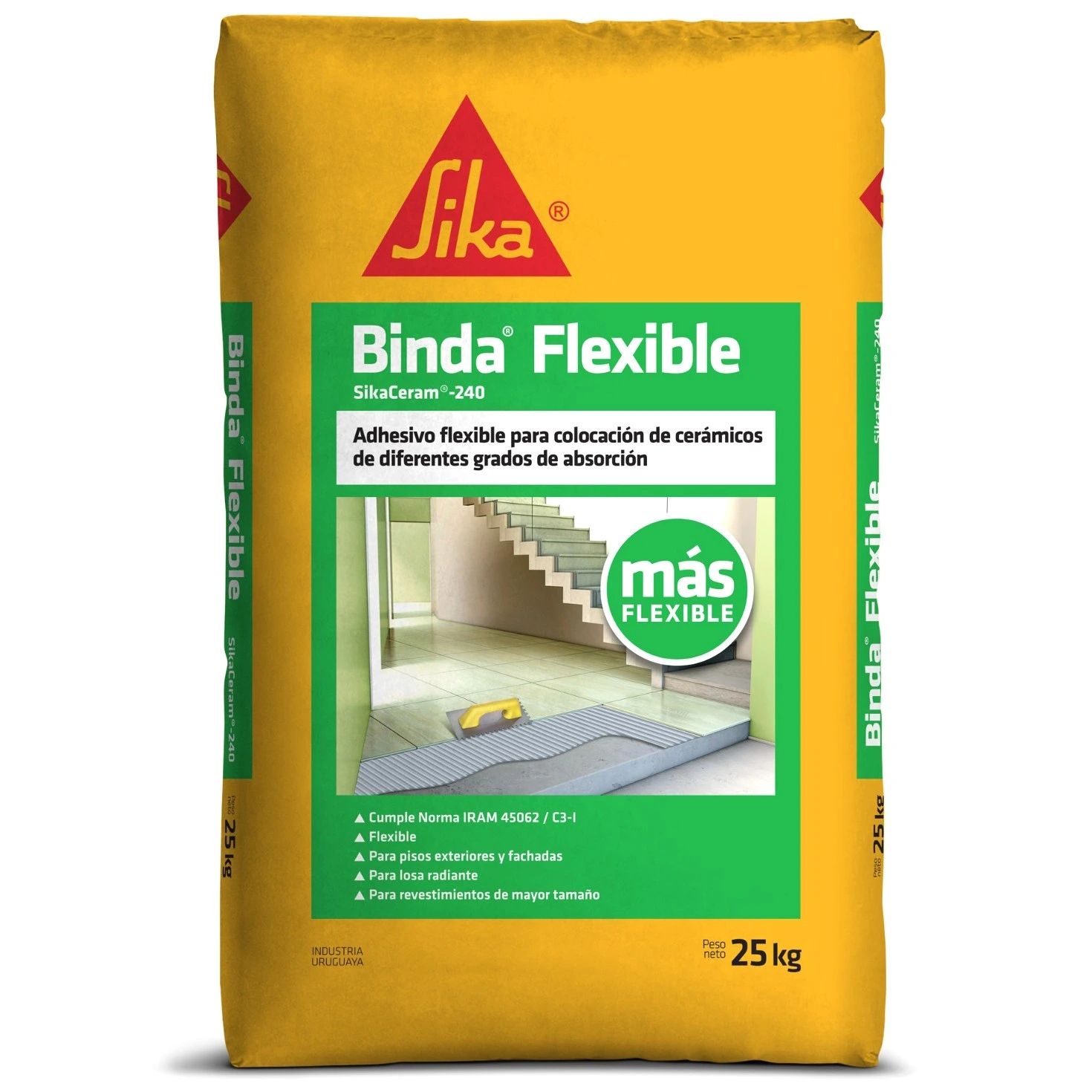 Adhesivo Para Cerámicas Sika Binda Flexible – 25Kg