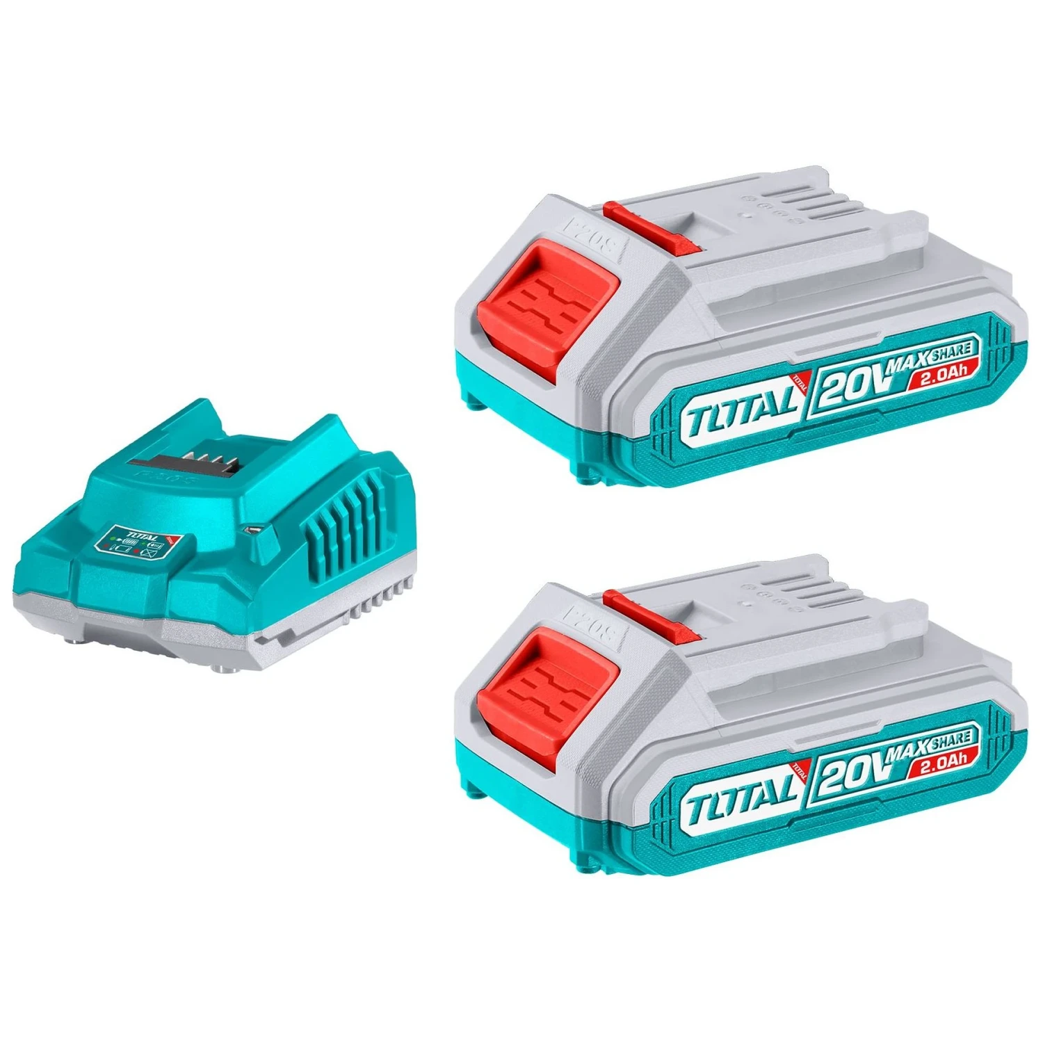Set 2 Baterías 2.0Ah + Cargador 20v Total