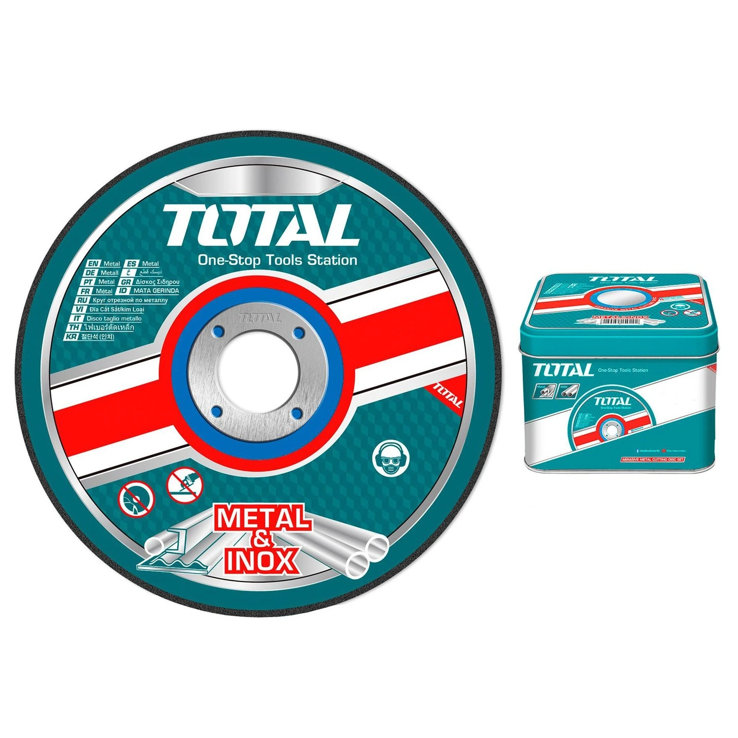 Disco P/Amoladora 4.1/2″ Total, Corte Metal – 1.0mm, Set x 100