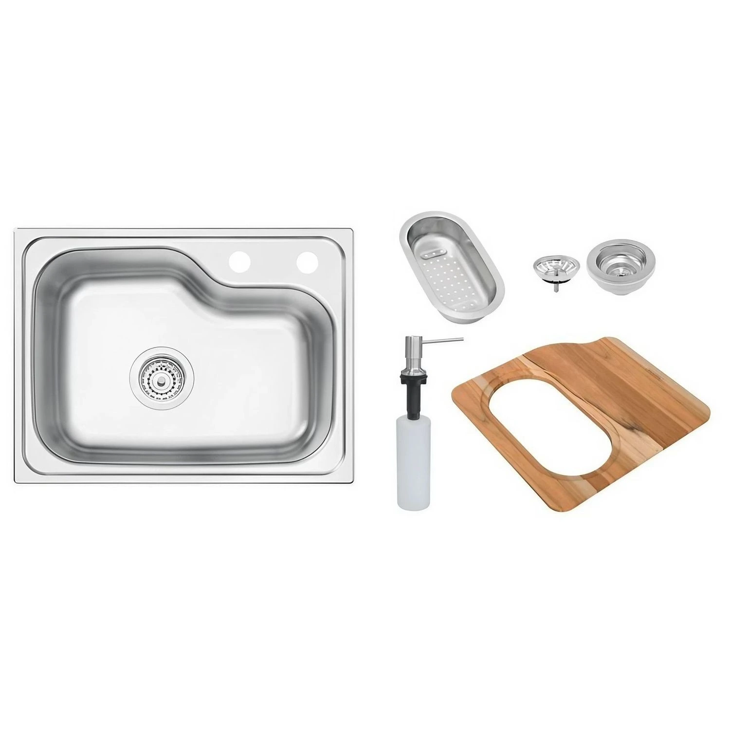 Pileta Morgana Mini Tramontina 55x42cm, Acero Inox. – C/Accesorios