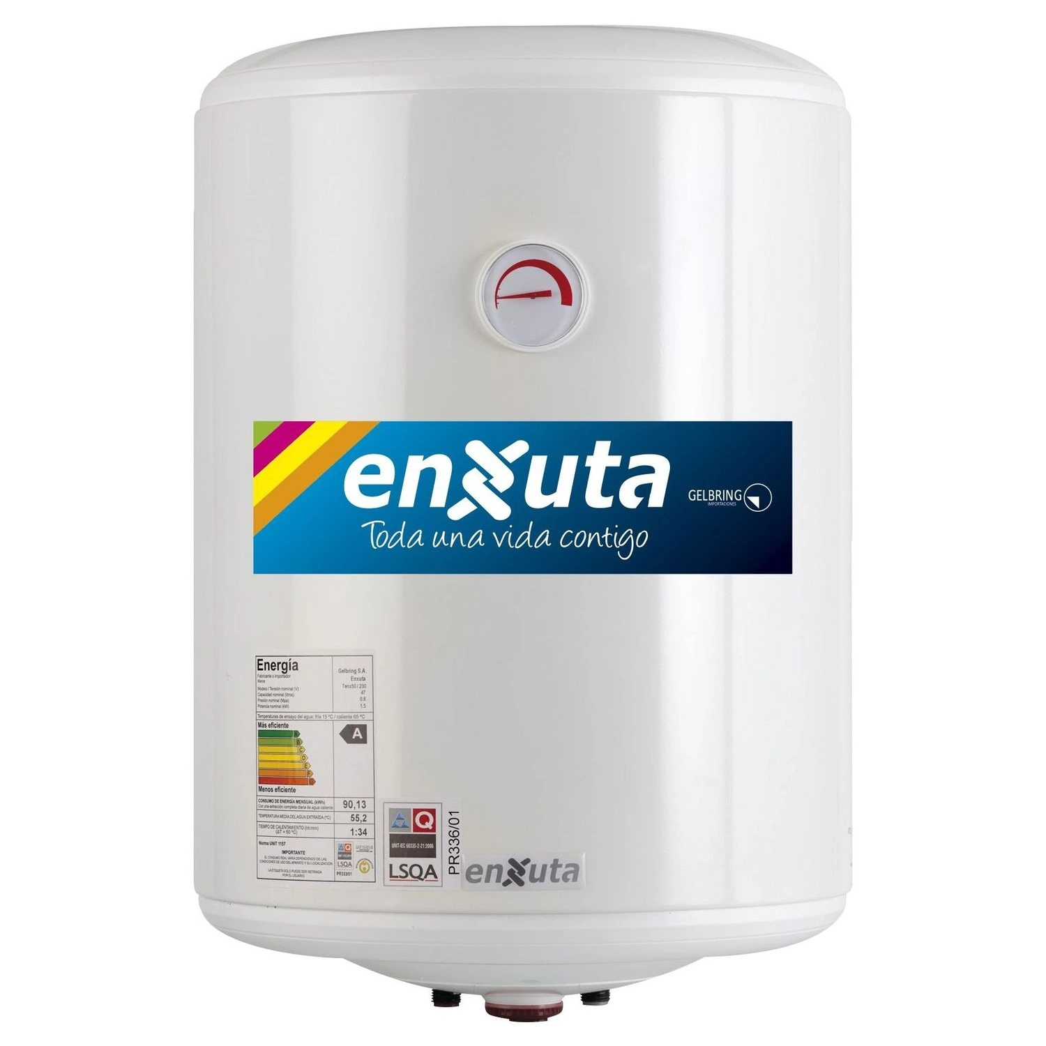 Termotanque Enxuta 60 Lts – Acero, Clase A