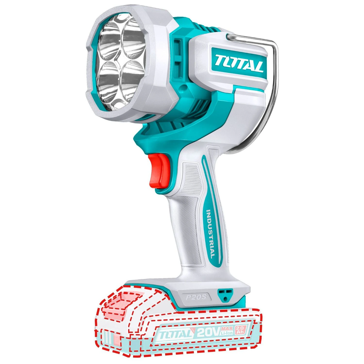 Linterna LED Total 20v – 2000 Lúmenes