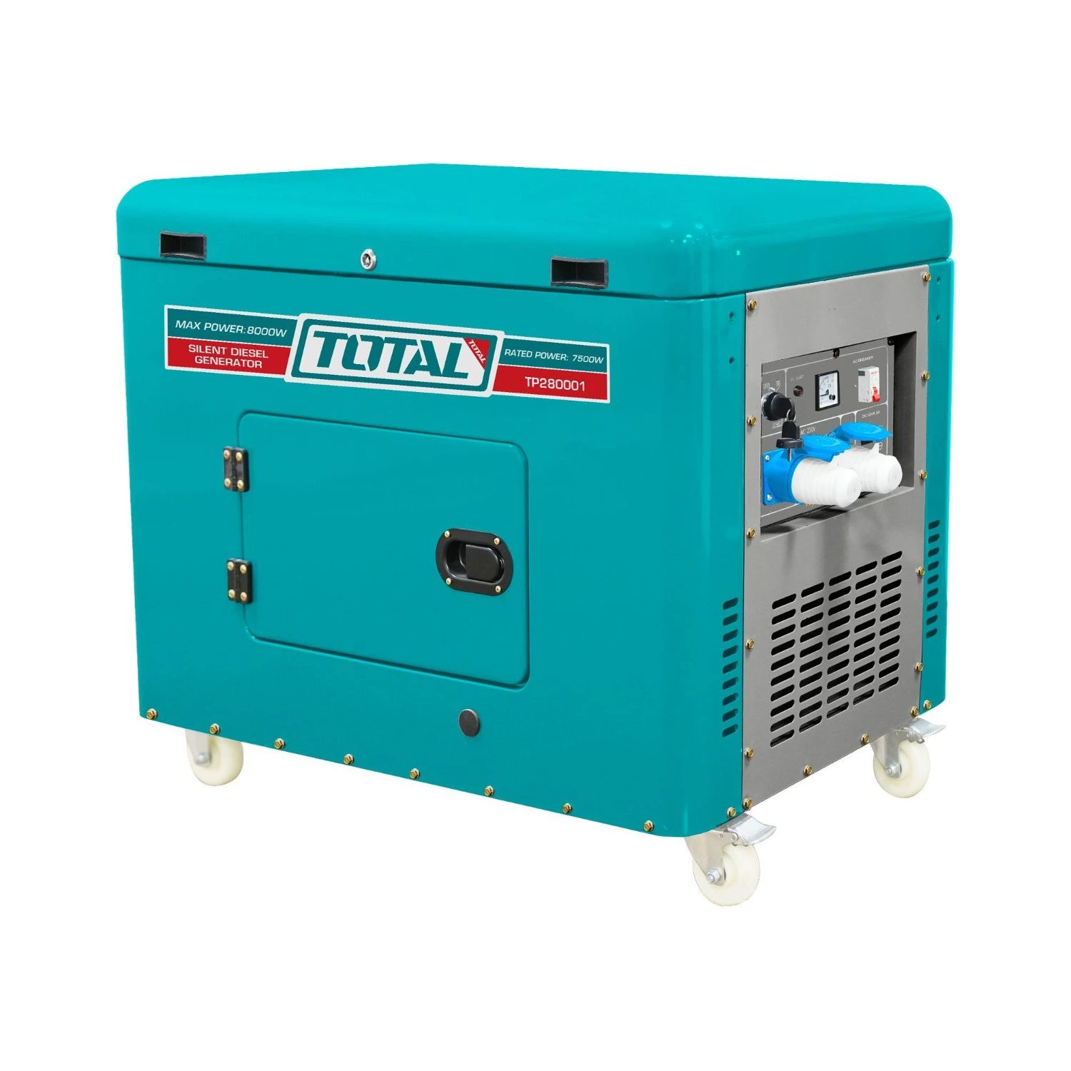Generador Total 8000w – Diésel, Arranque Eléctrico, Silencioso