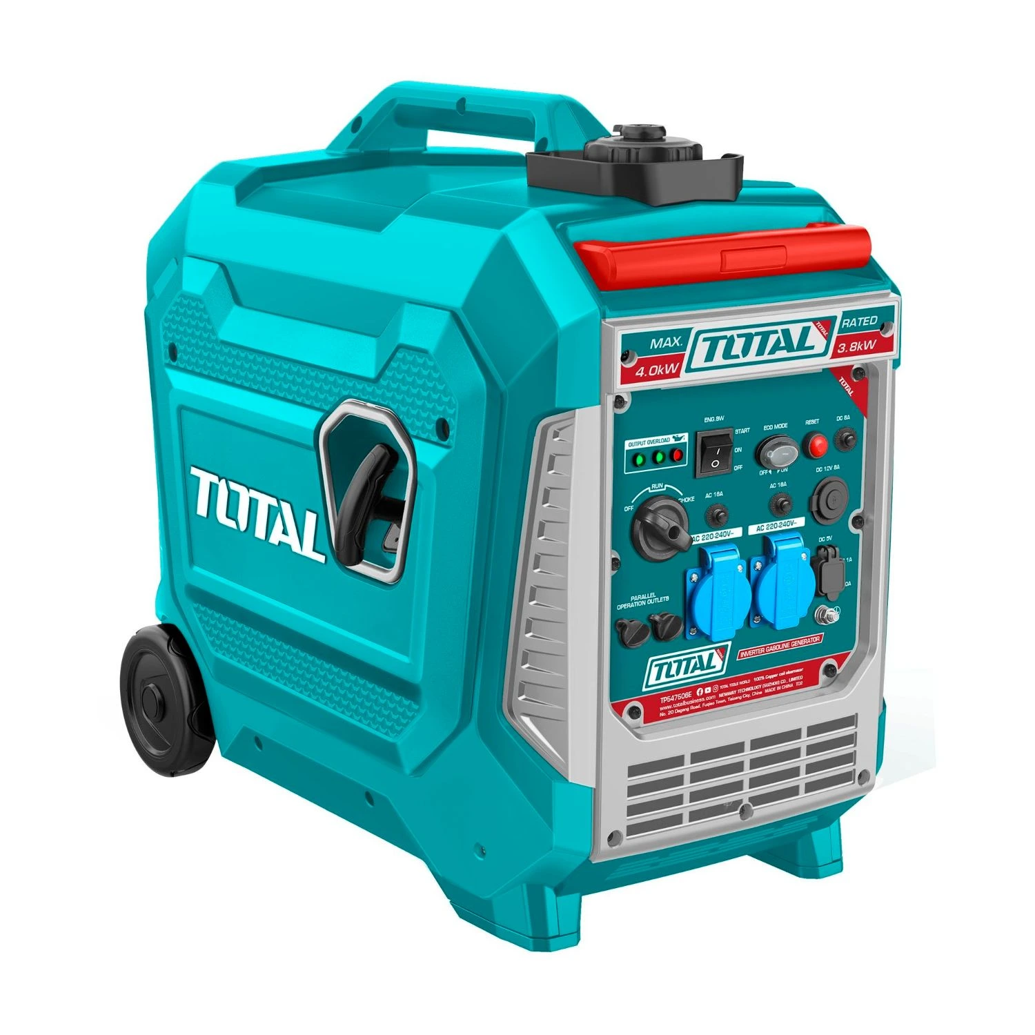 Generador Total 4000w – Nafta, Arranque Eléctrico, Inverter