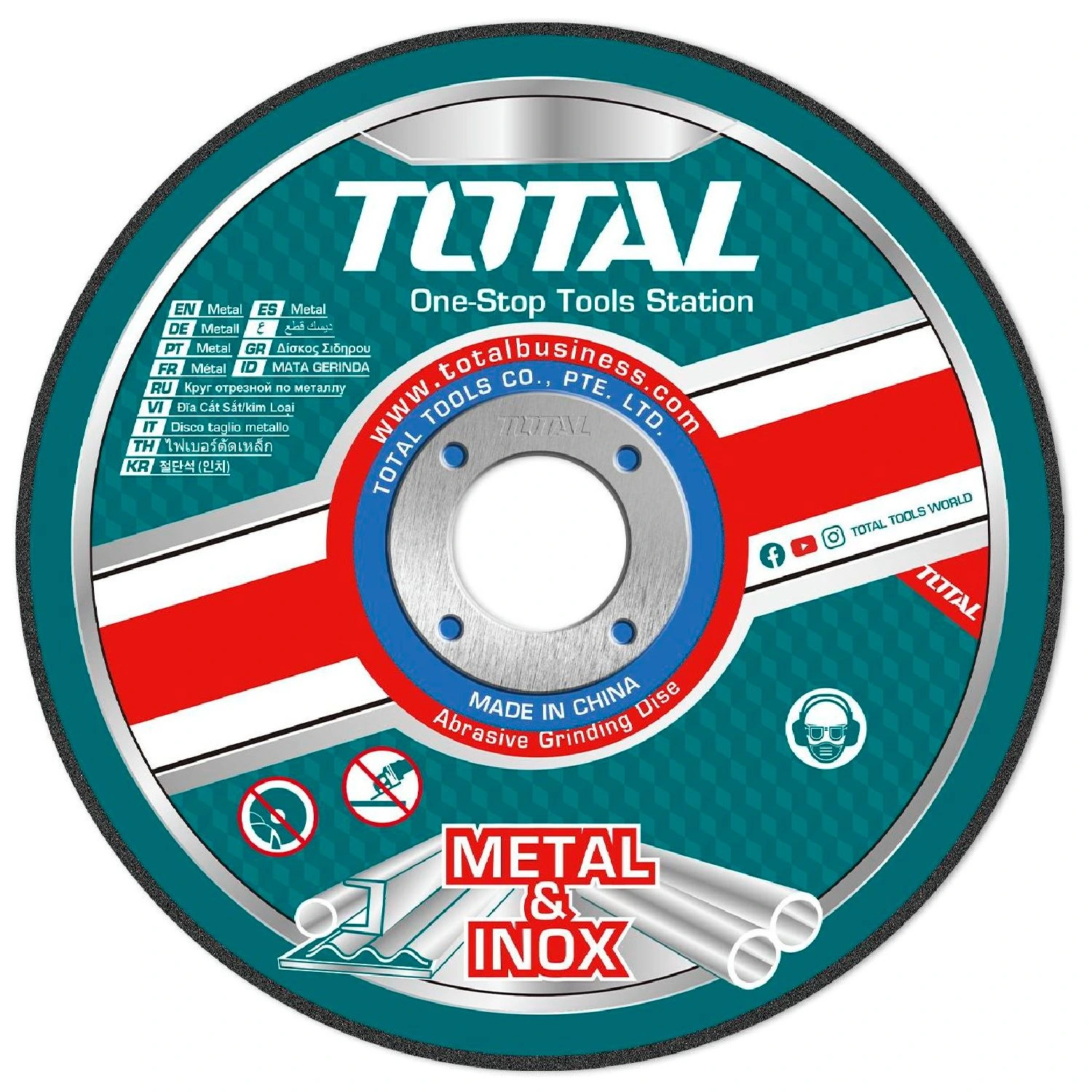 Disco P/Amoladora 7″ Total, Corte Metal – 1.6mm