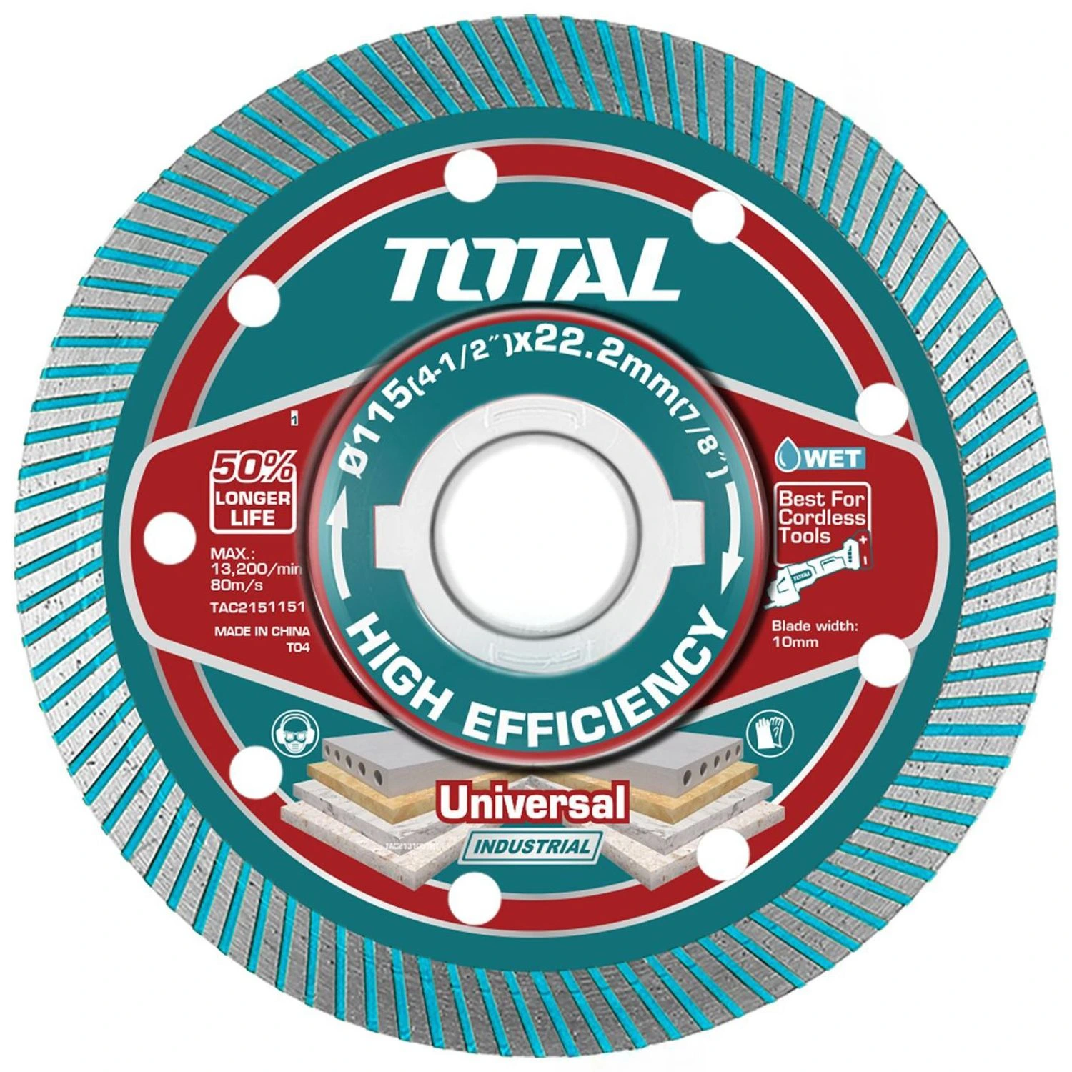 Disco Diamantado P/Amoladora 4.1/2″ Total – Turbo