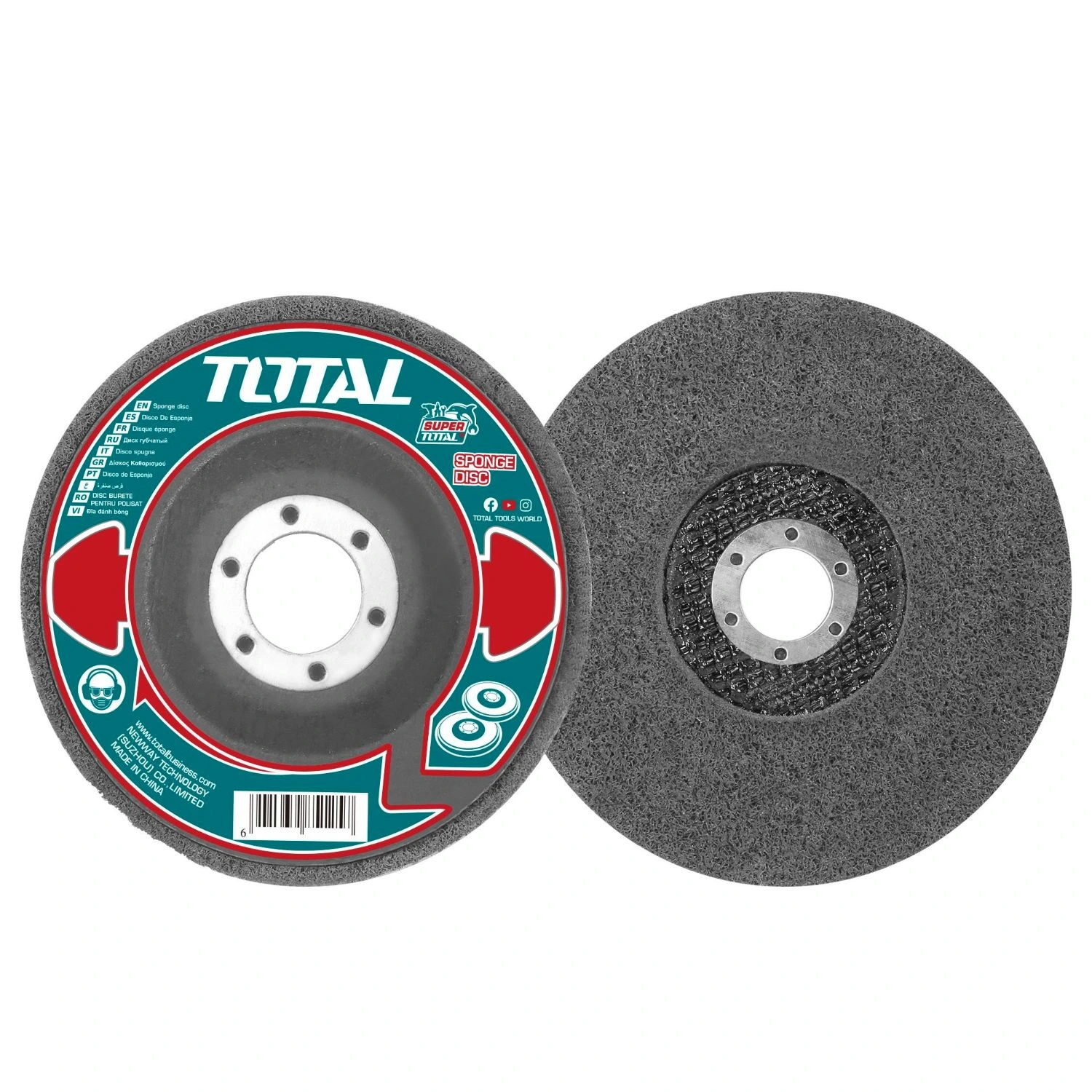 Disco Esponja P/Amoladora 4.1/2″ Total – Multiuso