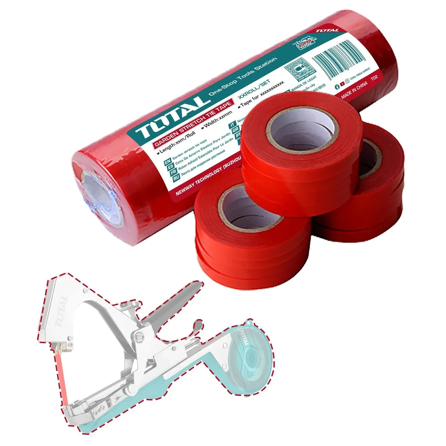 Cinta Elástica Total Para Atadora De Plantas 25m x 11mm
