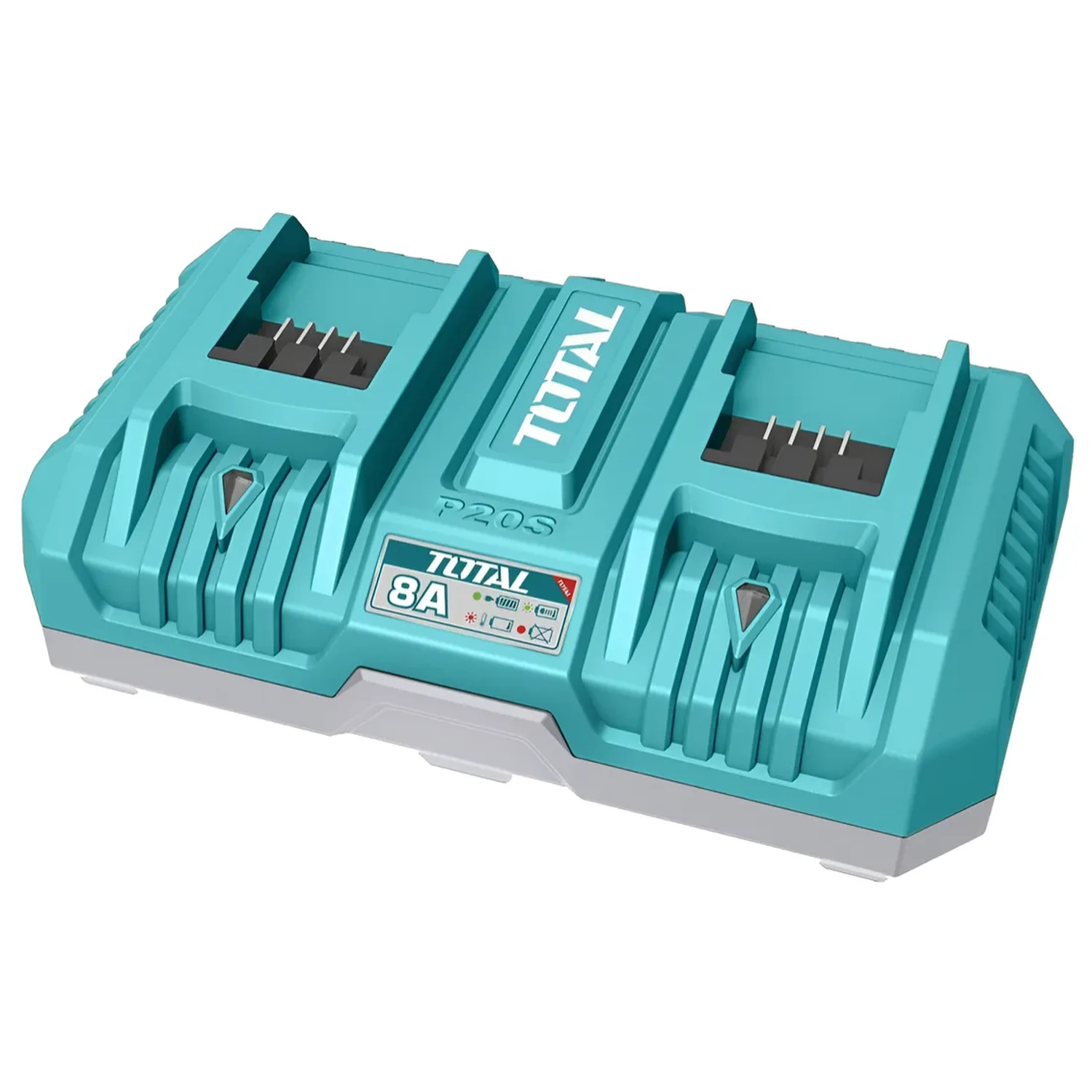 Cargador Total Para Baterías 20V – 2 Puertos, Potencia 8A, Línea P20S