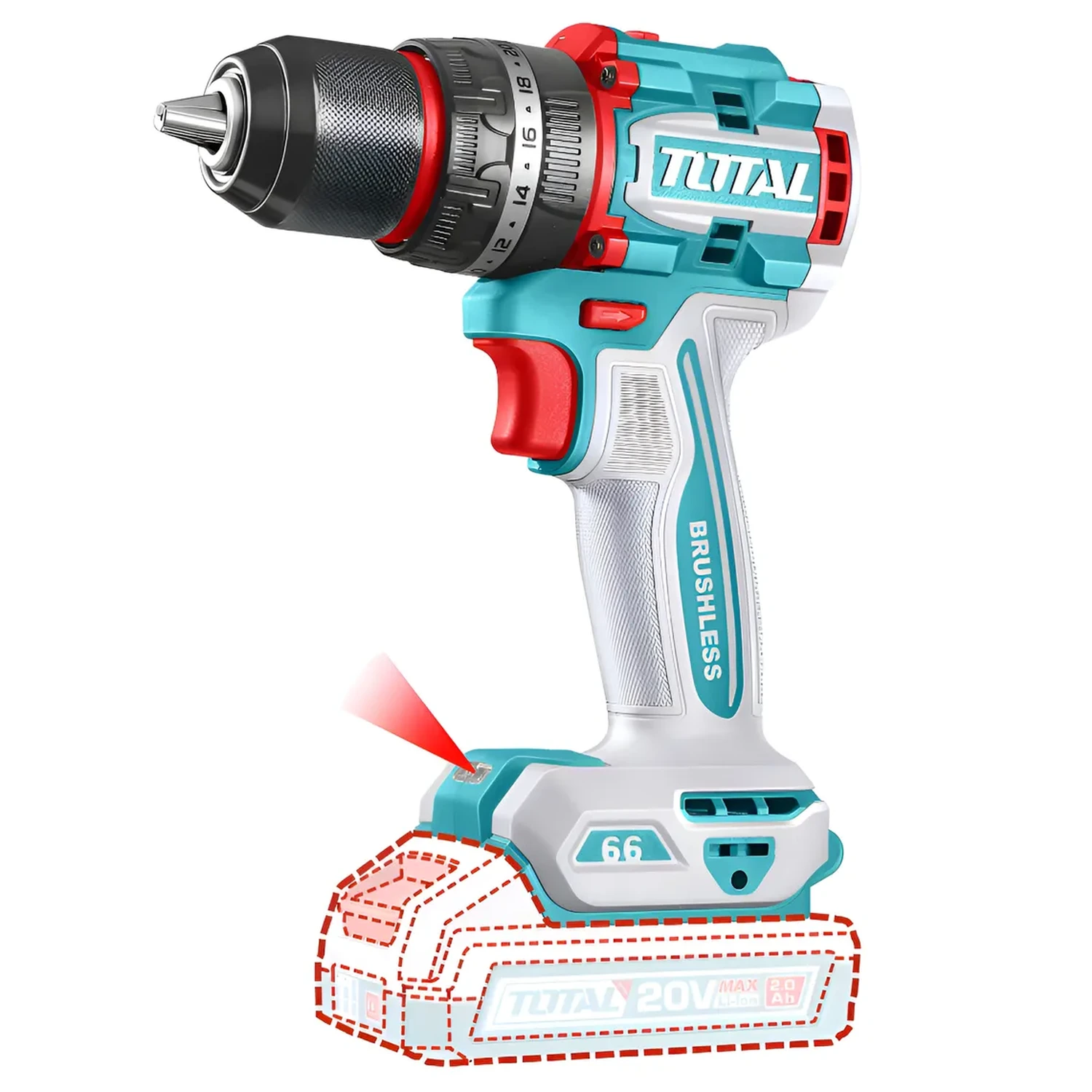 Atornillador Percutor Total 20v – 13mm