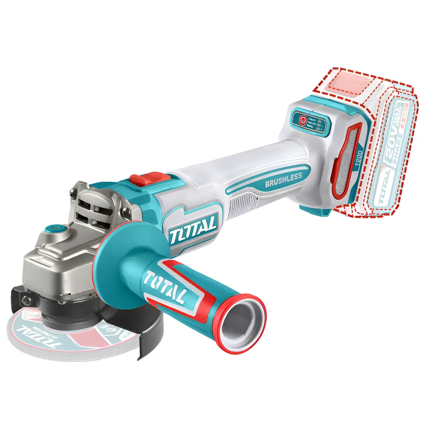 Amoladora Angular Total 4.1/2″ 20v