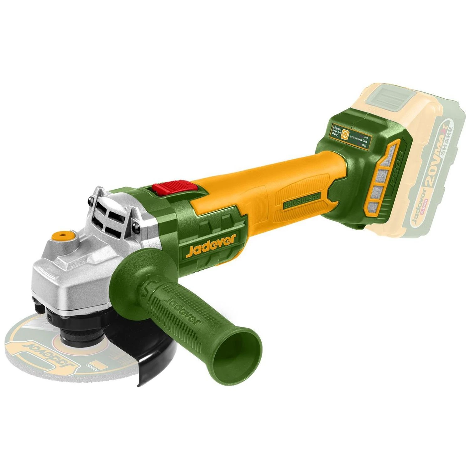 Amoladora Angular Jadever 4.1/2″ 20v, Batería Y Cargador