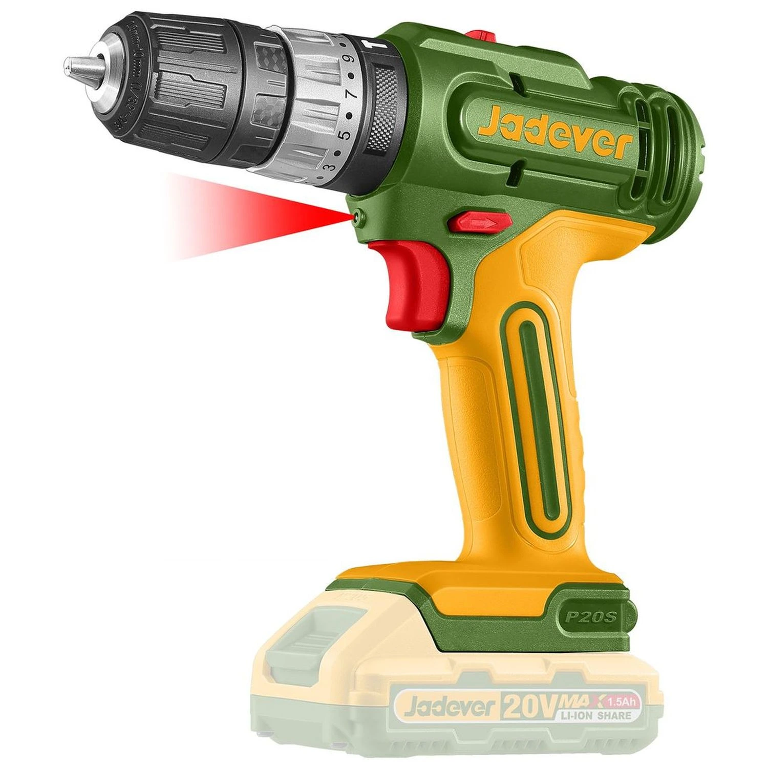 Atornillador Percutor Jadever 20v – 10mm, 1 Batería