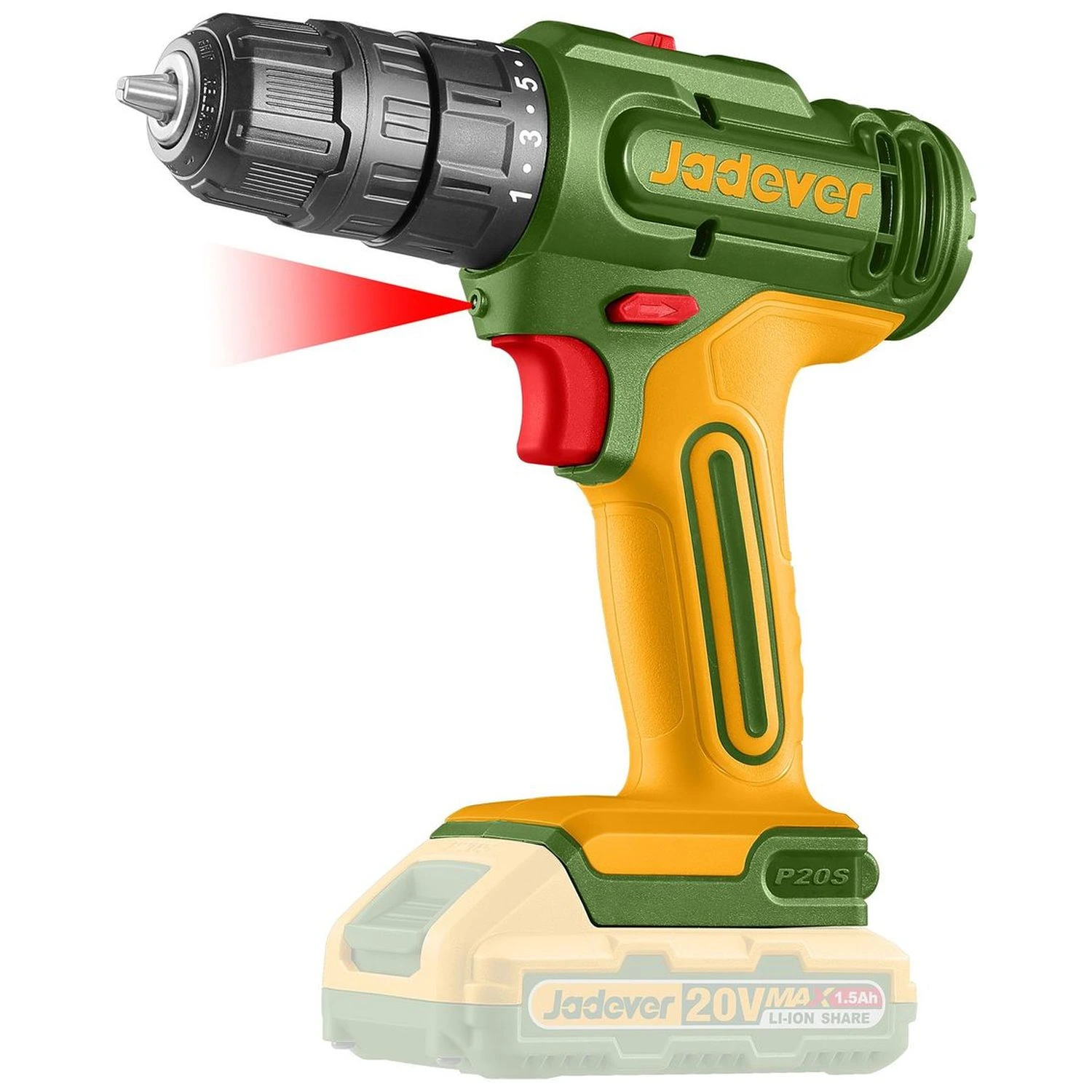 Atornillador Jadever 20v – 10mm, 1 Batería