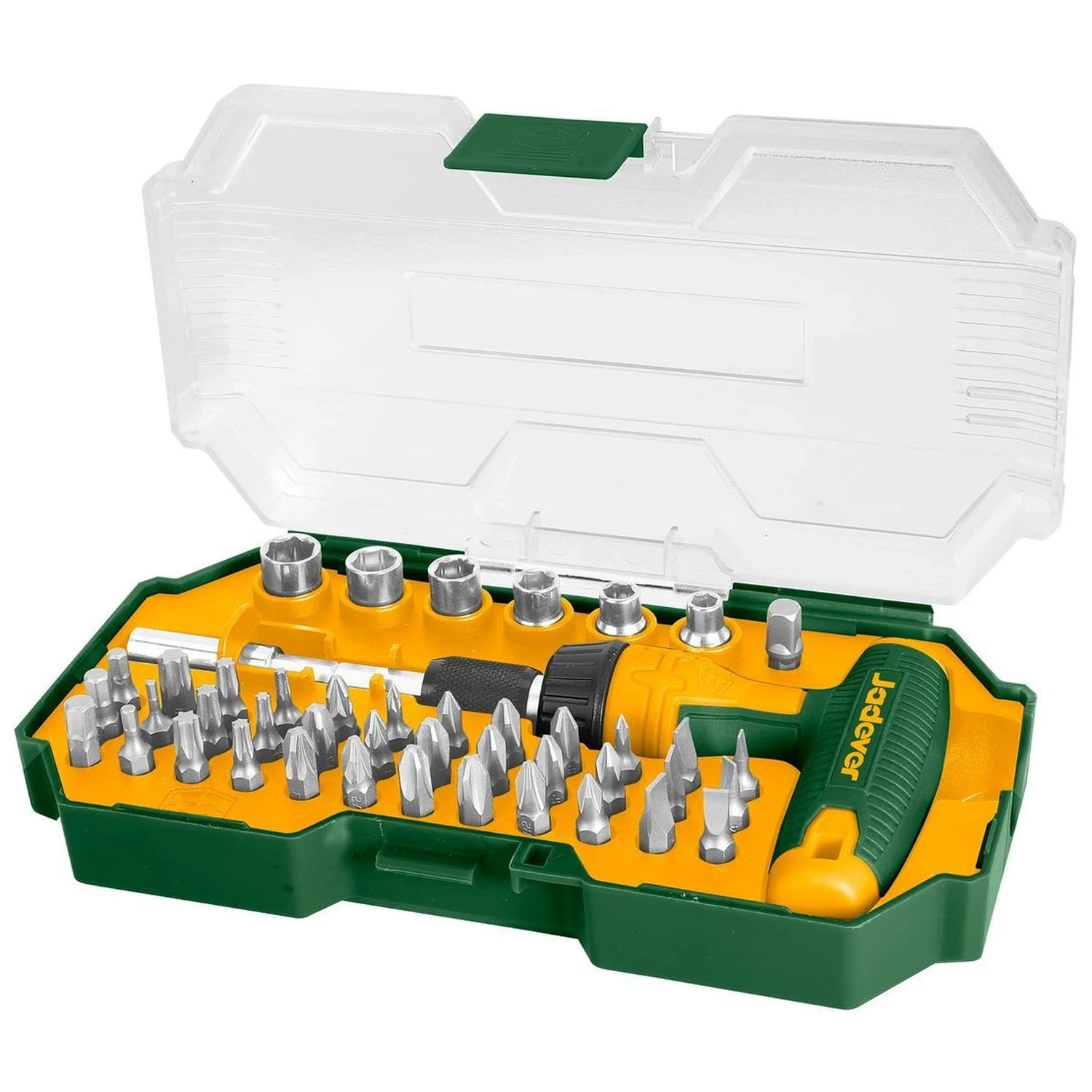Set Llave T + Puntas Jadever – 45 Piezas