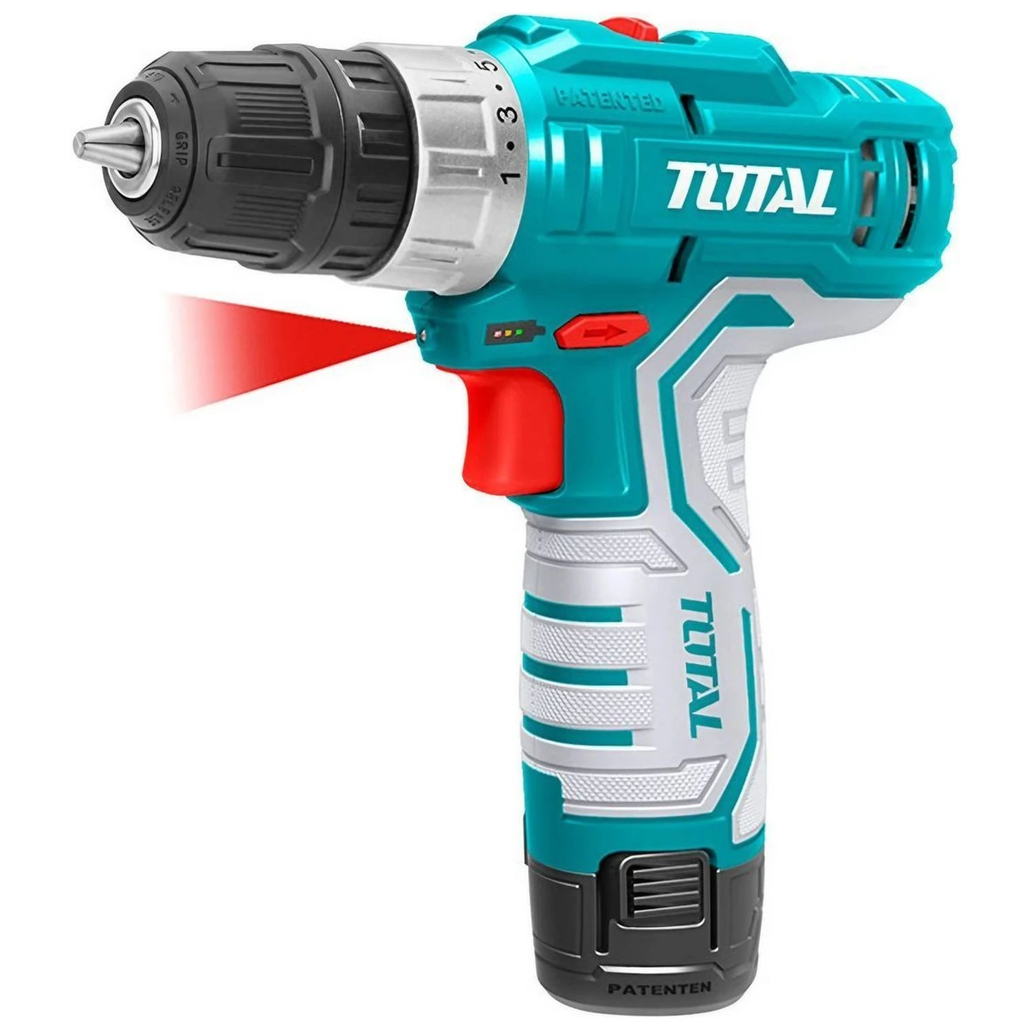 Atornillador Total 12v – 10mm, 2 Baterías Y Maletín